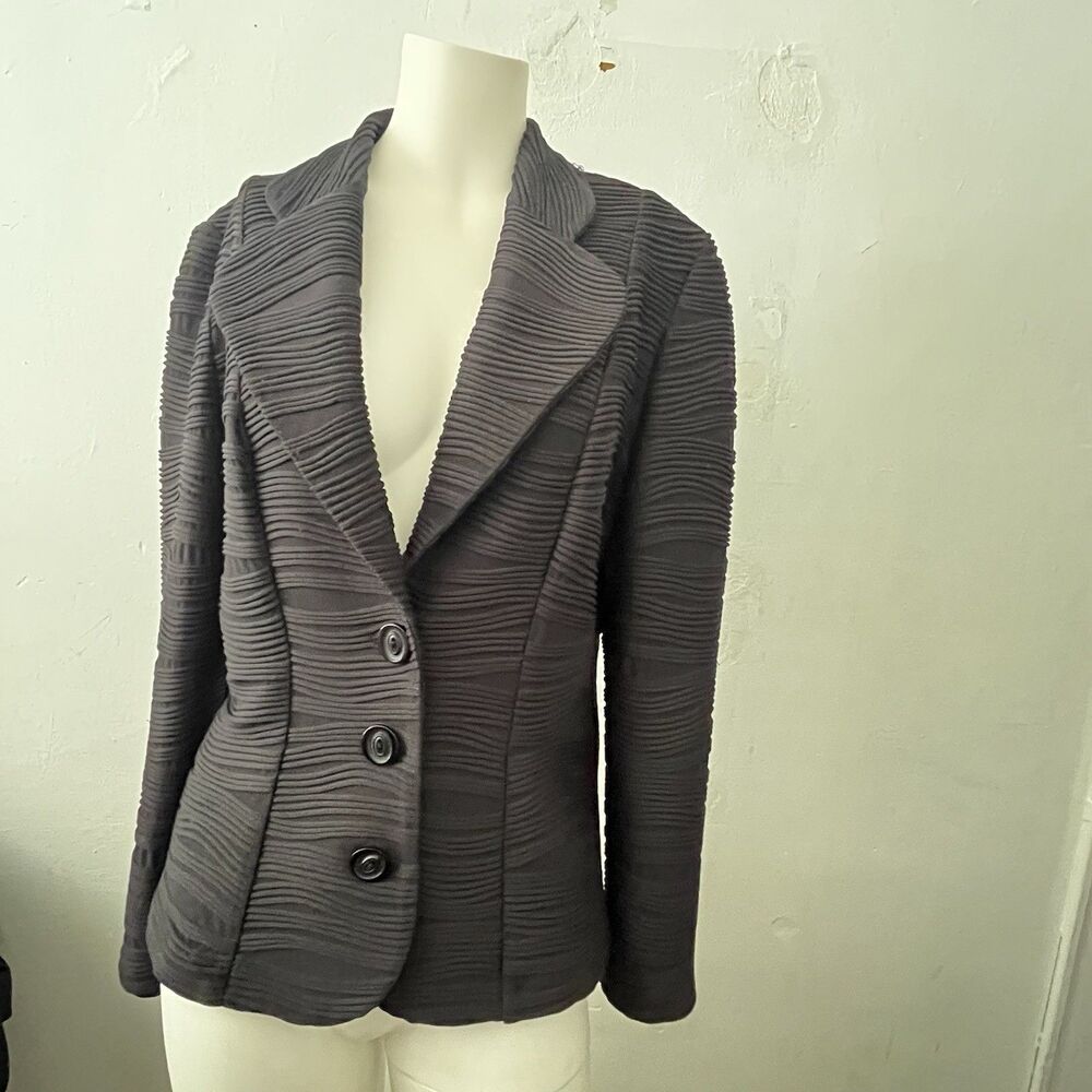 Joseph Ribkoff jacket 12 Black Avante Garde Sophisticated Classic Evening Party